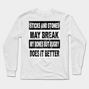 Retro Rugby Shirt Rugby Players Rugby Balls Men Women Kids Long Sleeve T-Shirt